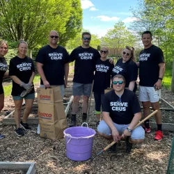 Five 14 Church volunteers at Community Garden